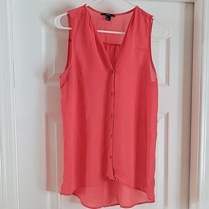 Women's Coral Sleeveless Top